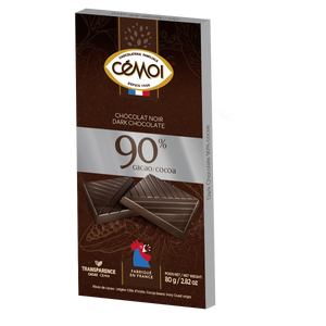 Tablette de chocolat noir 90% de cacao - exclusivité - 80g