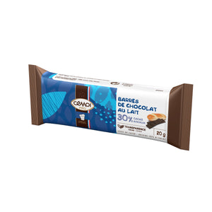 Présentoir barres lingotin emballés individuellement Cémoi x30 - Chocolat au lait 30%