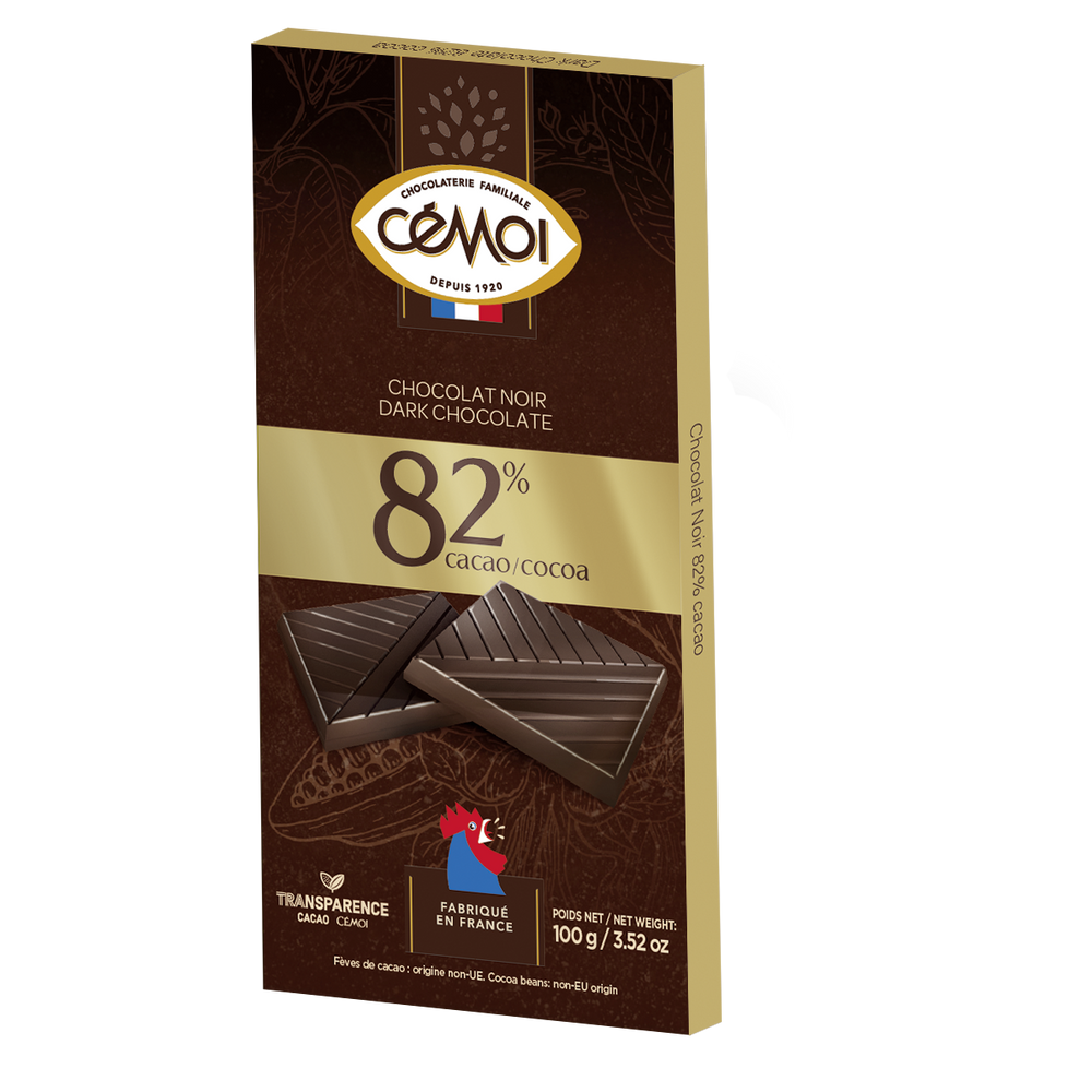 Tablette de chocolat noir 82% de cacao - exclusivité - 100g