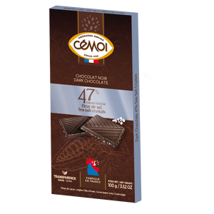 Tablette de chocolat fleur de sel 47% de cacao - exclusivité - 100g