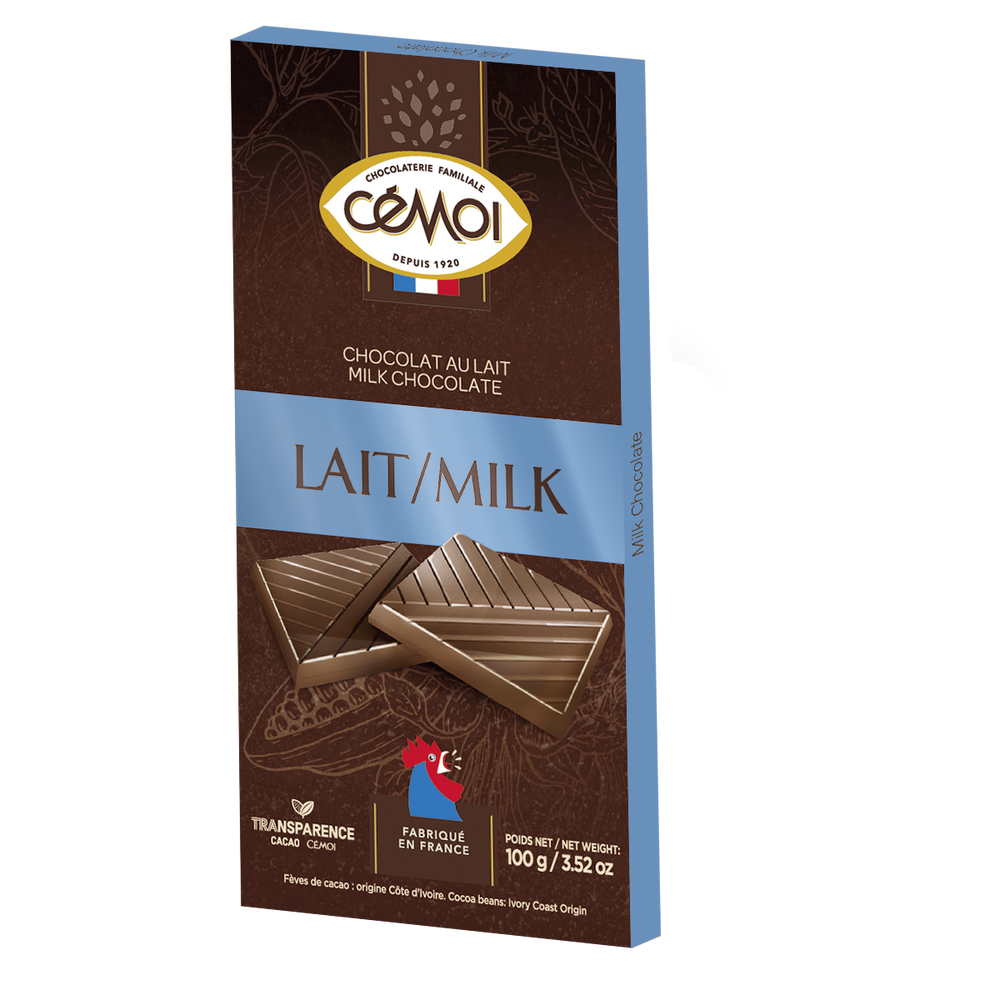 Tablette de chocolat au lait 34% de cacao - exclusivité - 100g