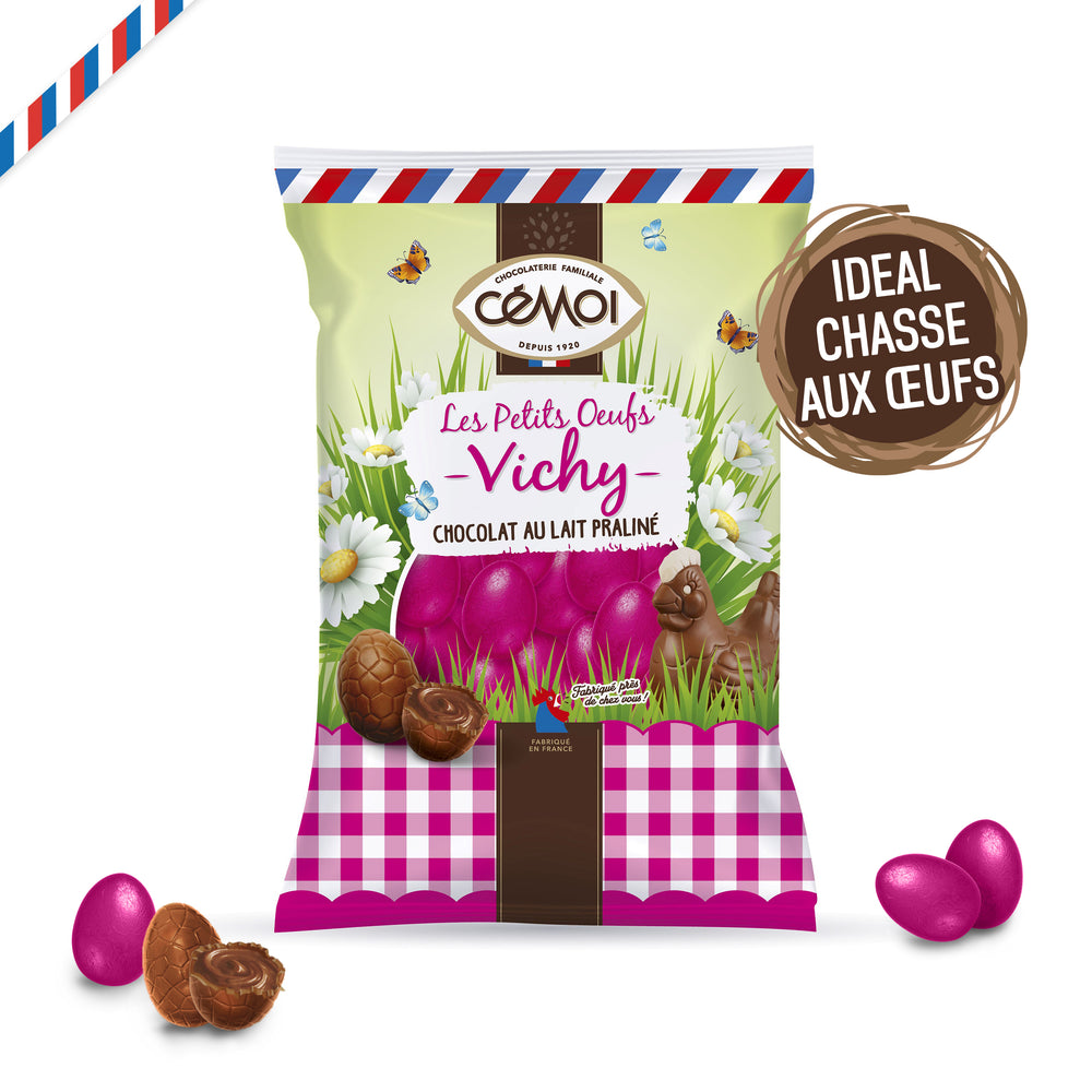 Sachet Les Petits Oeufs Vichy Chocolat au Lait Praliné (200g)